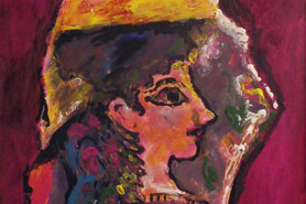 «Парижанка». Жрица Божества, фреска из Кноссоса, XV век до н.э. 2008. ДВП, акрил. 81х50